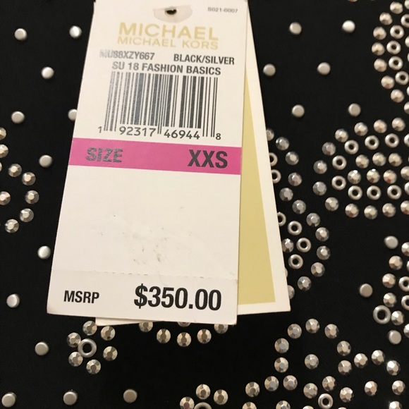 NWT🔥$155 OFF🔥DESIGNER DRESS EMBELLISHED ALL OVER WITH STUDS Michael Michael Kors - Picture 12 of 12